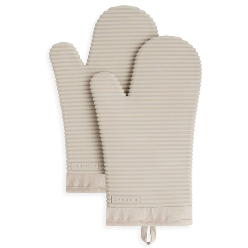 Ribbed Soft Silicone Oven Mitt 2-Pack
